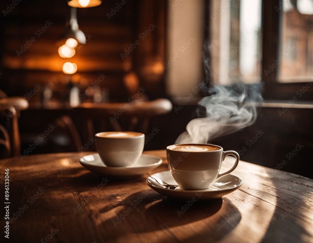 Coffee Break in a Cozy Cafe. Coffee Break in a Cozy Cafe.