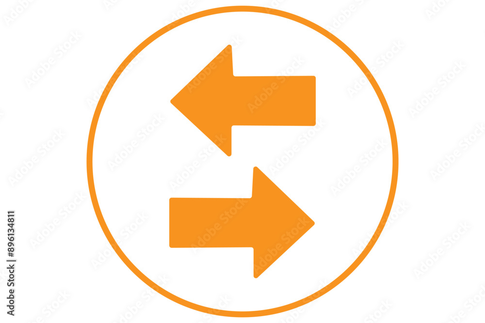 Left right arrows vector icon. Transfer arrows icon. 2 side arrow icon Left right arrows vector icon. Transfer arrows icon. 2 side arrow icon