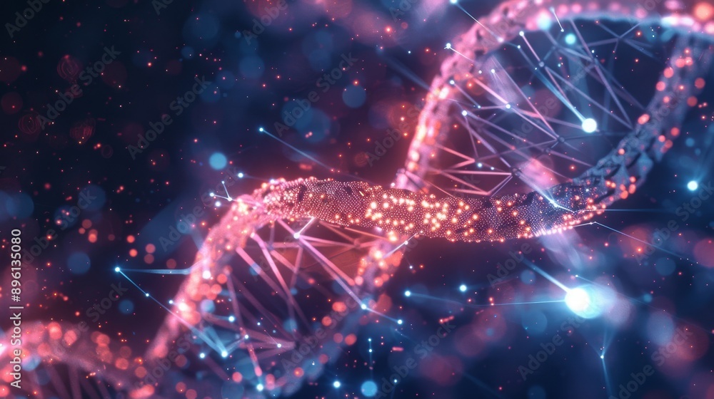Digital DNA Strand in Glowing Networks Digital DNA Strand in Glowing Networks