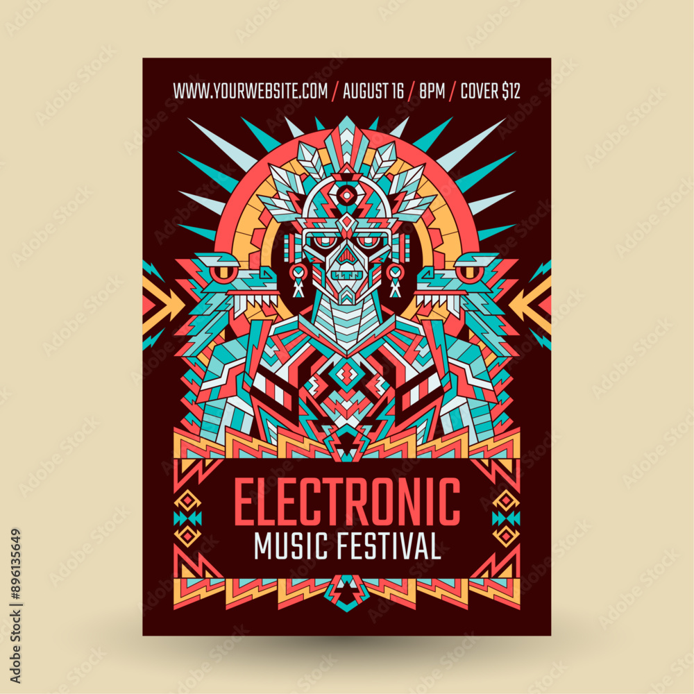Electronic music festival poster design Electronic music festival poster design