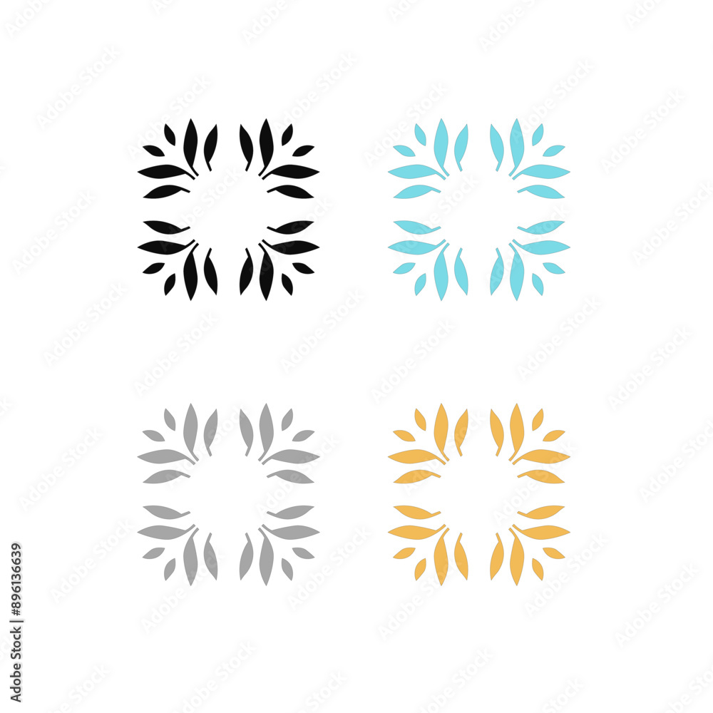 Luxury Ornamental Wellness Spa Hotel Resort Sign Symbol Logo isolated on White Luxury Ornamental Wellness Spa Hotel Resort Sign Symbol Logo isolated on White