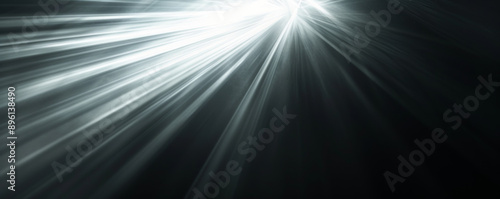 Light beams on dark background, abstract concept