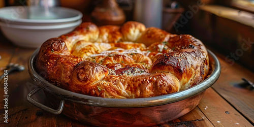 Toad in the hole on the table photo