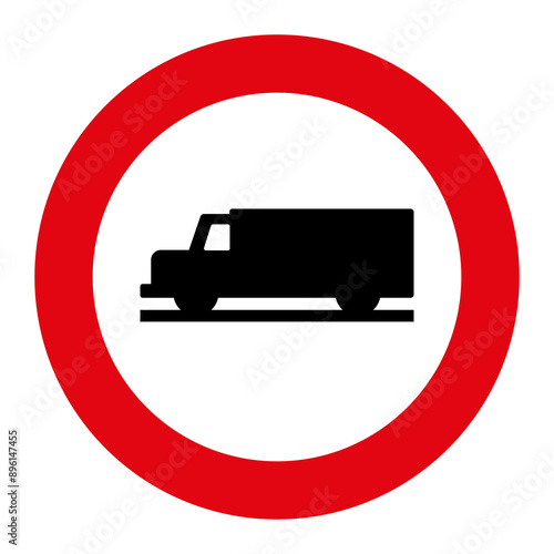 PROHIBITORI SIGN, R-106 - No heavy trucks - PNG