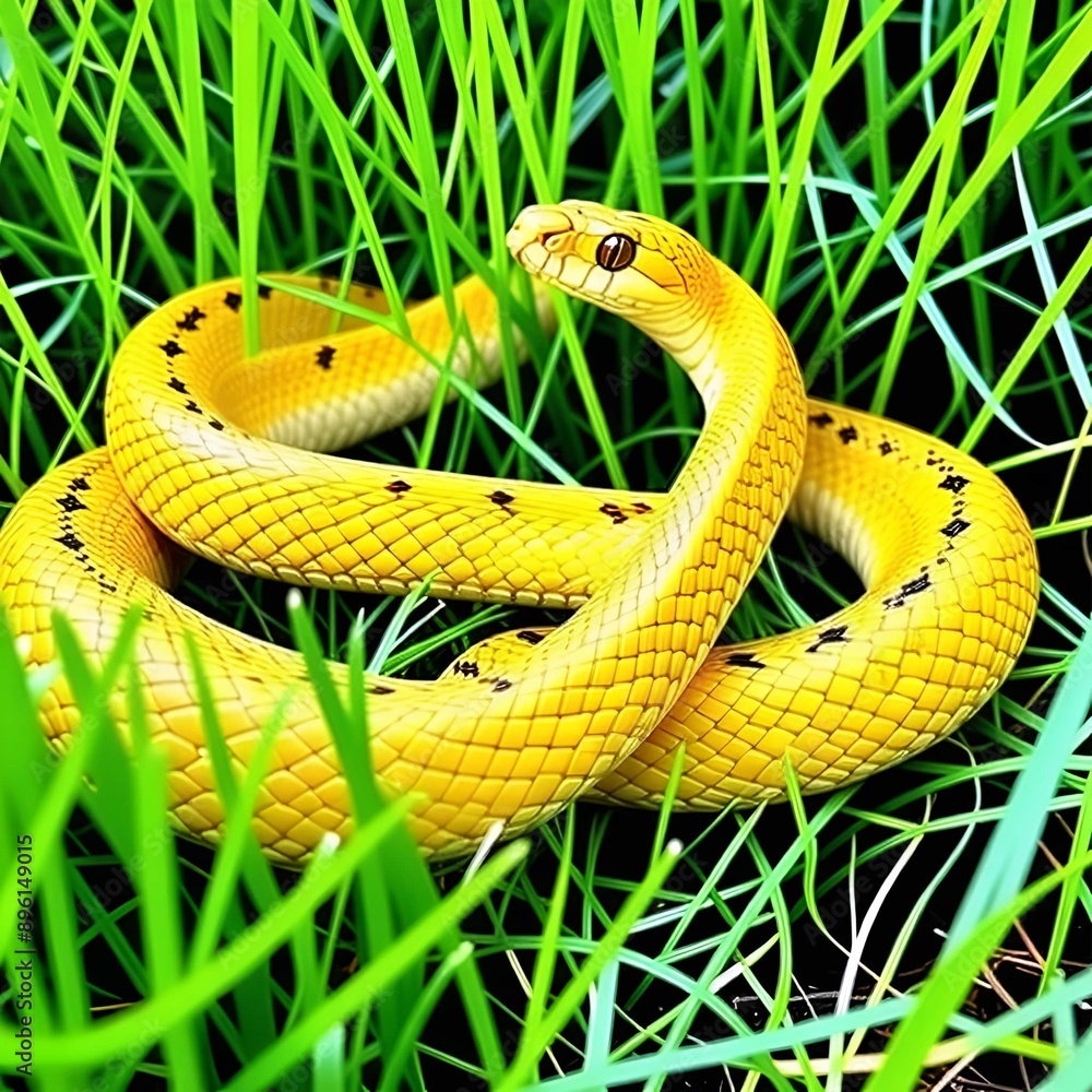 Fototapeta premium 노란색 뱀