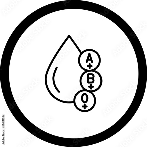 Blood Types Icon Design