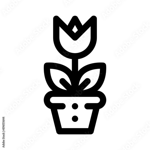 tulip line icon