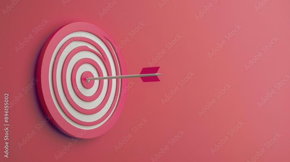 A sharp arrow hitting the center of a pink target, symbolizing success and achievement in goals and objectives. A sharp arrow hitting the center of a pink target, symbolizing success and achievement in goals and objectives.