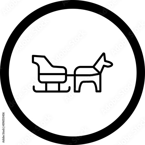 Dog sled Icon Design