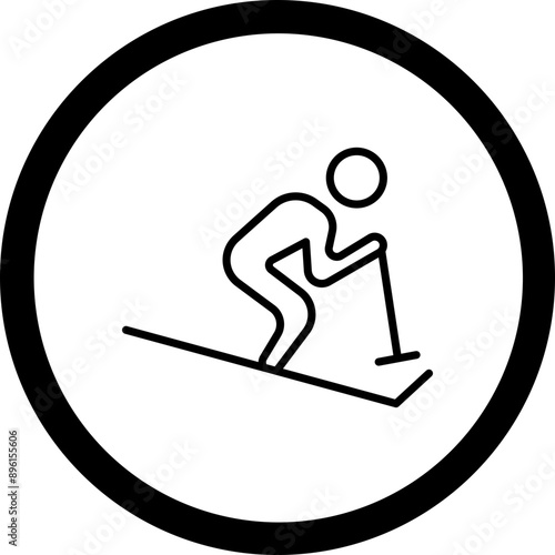 Skiing Icon Design