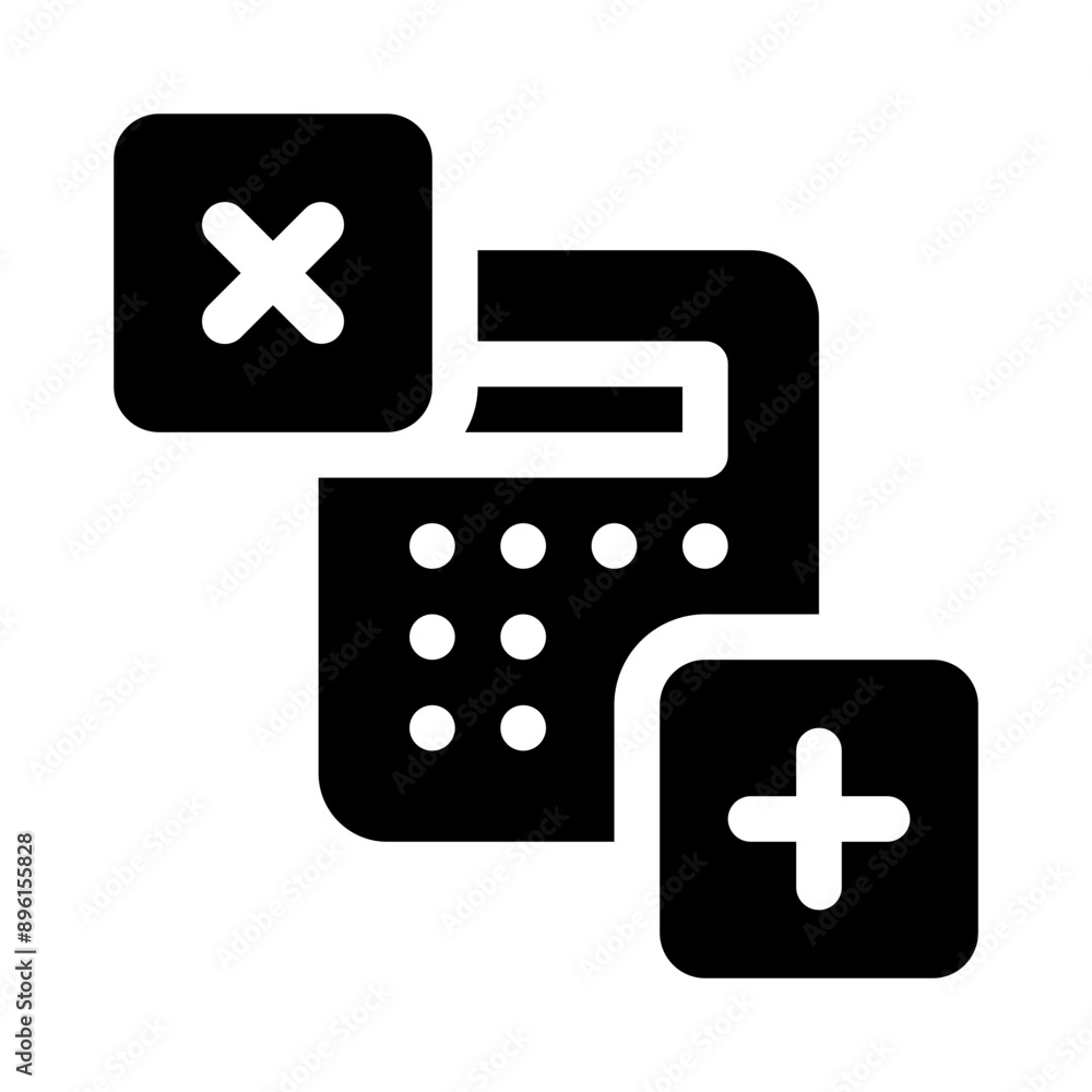 Obraz premium calculator glyph icon