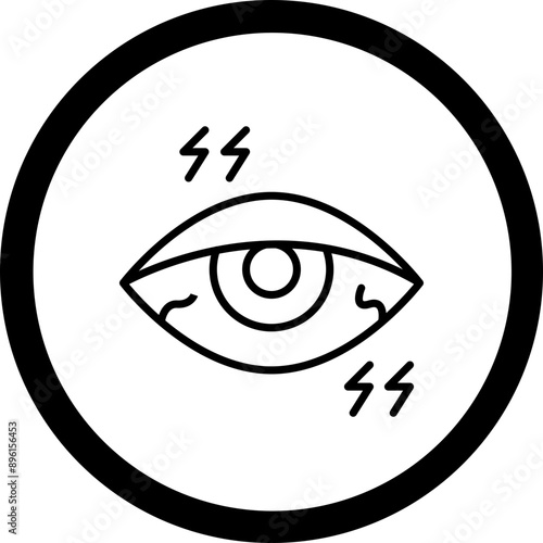 Painful Eye Icon Design