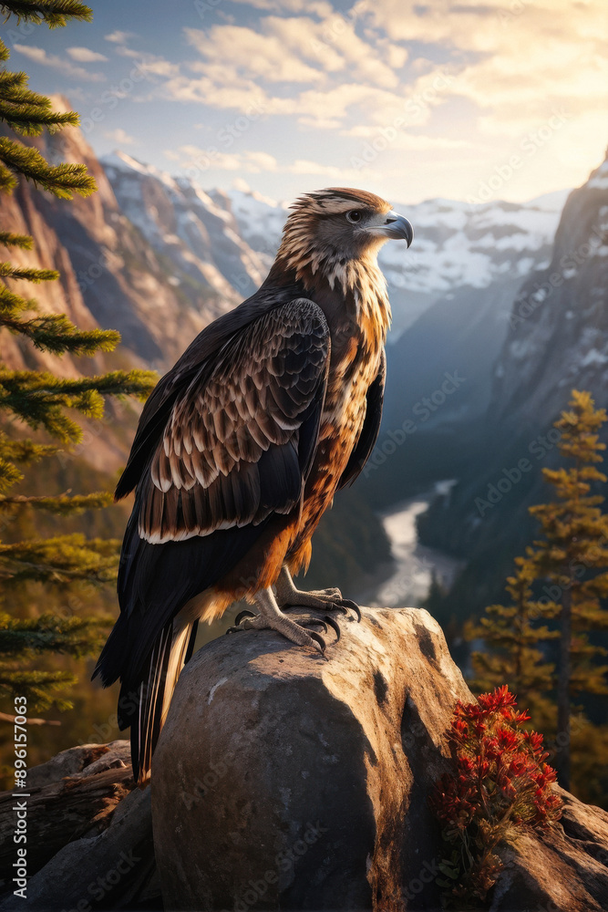 Fototapeta premium Nature's Photographer: Capturing Wildlife in its Natural Habitat with Long Lens. generative AI