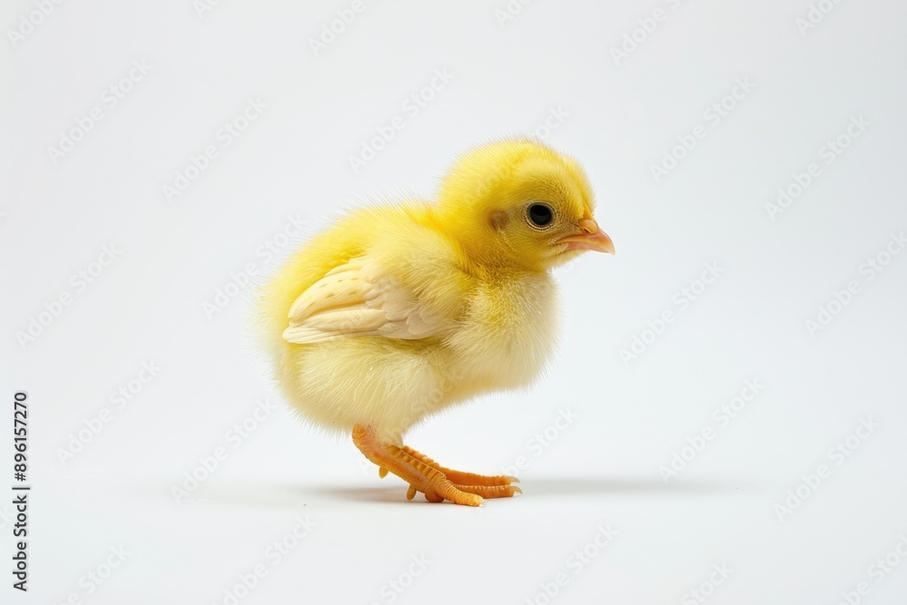 A Little Chickling on a White Background A Little Chickling on a White Background