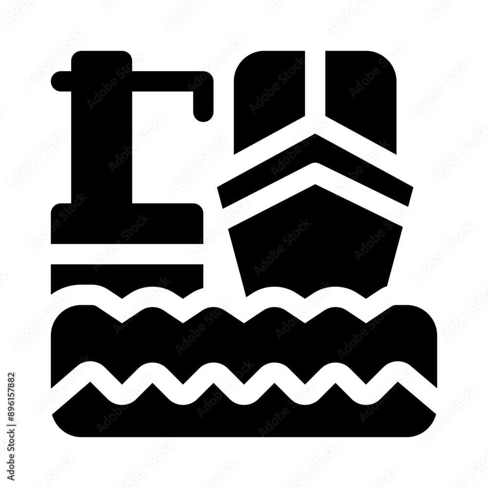 harbor glyph icon harbor glyph icon