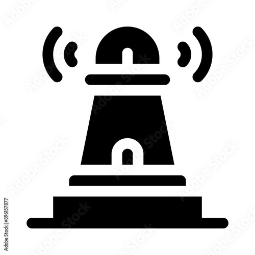 lighthouse glyph icon