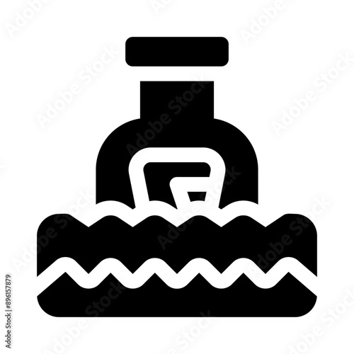 message in a bottle glyph icon
