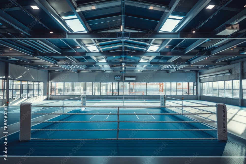 A spacious boxing ring in a state-of-the-art Olympic facility. Hyper realistic. Shot with canon 5d Mark III --ar 3:2 --style raw Job ID: fed7510f-e1af-4545-81f8-d8942114f3ba A spacious boxing ring in a state-of-the-art Olympic facility. Hyper realistic. Shot with canon 5d Mark III --ar 3:2 --style raw Job ID: fed7510f-e1af-4545-81f8-d8942114f3ba