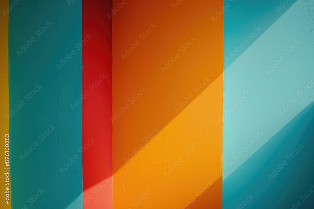 A room with a unique and vibrant wall, featuring different colors A room with a unique and vibrant wall, featuring different colors