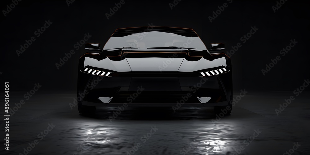 Sleek Modern Car. Contemporary and stylish design concept Sleek Modern Car. Contemporary and stylish design concept