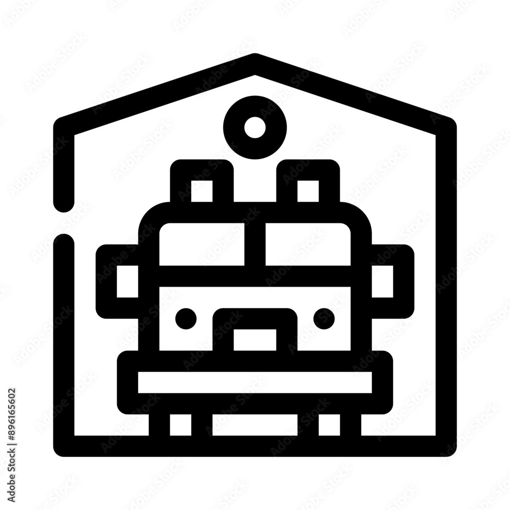 firefighter line icon