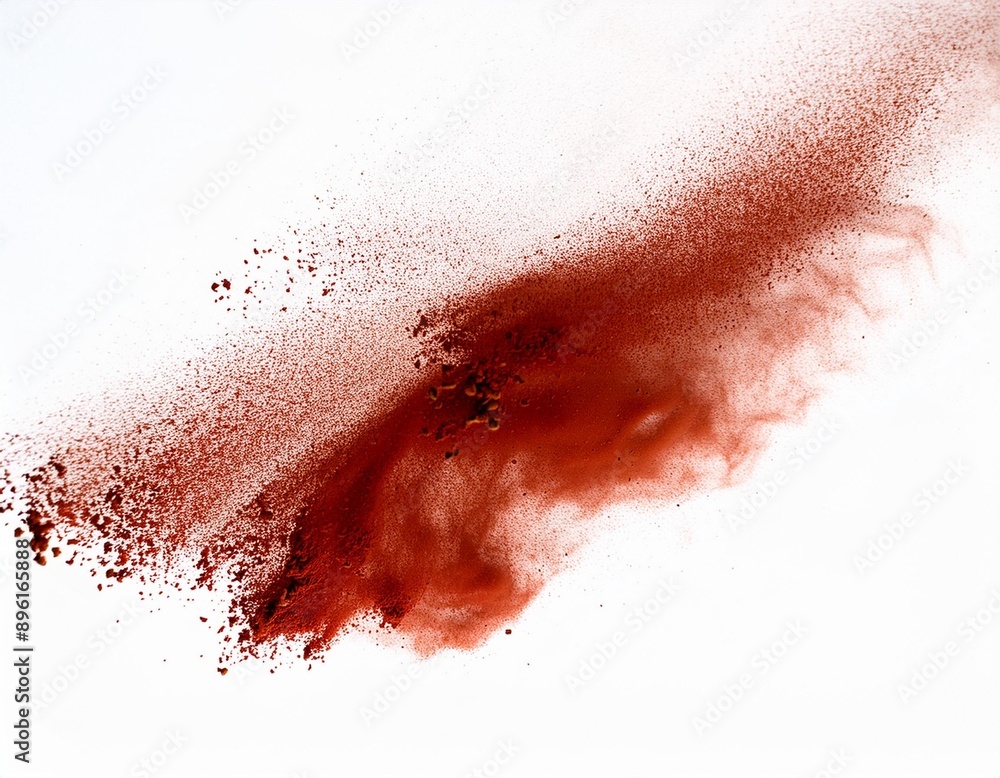 Natural red soil splash on white color Natural red soil splash on white color