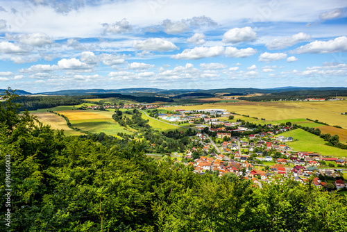 Eine schöne Fahrradtour durch Südthüringen über Wasungen, Walldorf bis zum Aussichtspunkt auf der Hohen Geba in der Rhön - Thüringen - Deutschland