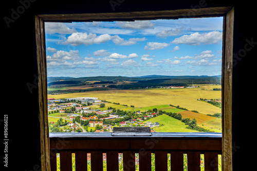 Eine schöne Fahrradtour durch Südthüringen über Wasungen, Walldorf bis zum Aussichtspunkt auf der Hohen Geba in der Rhön - Thüringen - Deutschland photo