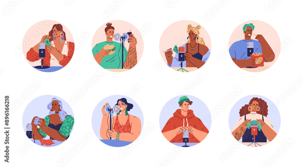 ASMR activity diversity vector set ASMR activity diversity vector set