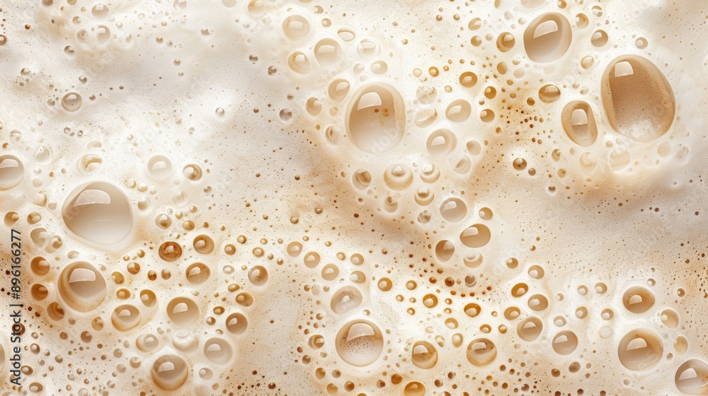 Macro Texture of Frothy Coffee Bubbles - A Close-Up of Cappuccino Foam Macro Texture of Frothy Coffee Bubbles - A Close-Up of Cappuccino Foam
