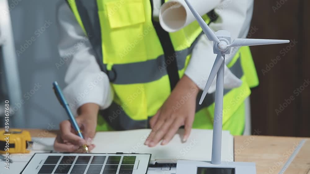 A foreman sits at a desk in an office, Calculating costs, Planning construction, Calculating structures, Planning and calculating project construction costs, Project presentation plan. A foreman sits at a desk in an office, Calculating costs, Planning construction, Calculating structures, Planning and calculating project construction costs, Project presentation plan.