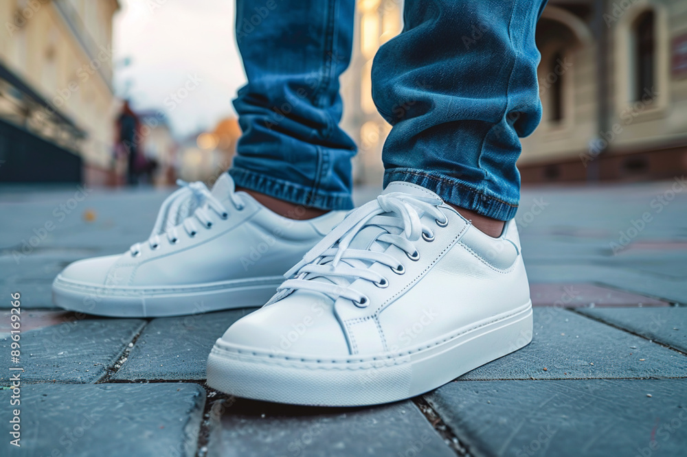 White sneaker shoes for graphic mock up White sneaker shoes for graphic mock up