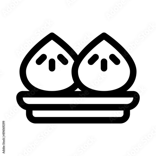 dumplings line icon