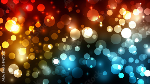 Multicolor abstract bokeh backround with lights