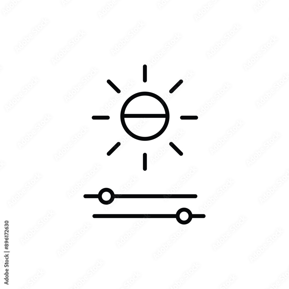 Contrast adjustment icon design with white background stock illustration Contrast adjustment icon design with white background stock illustration