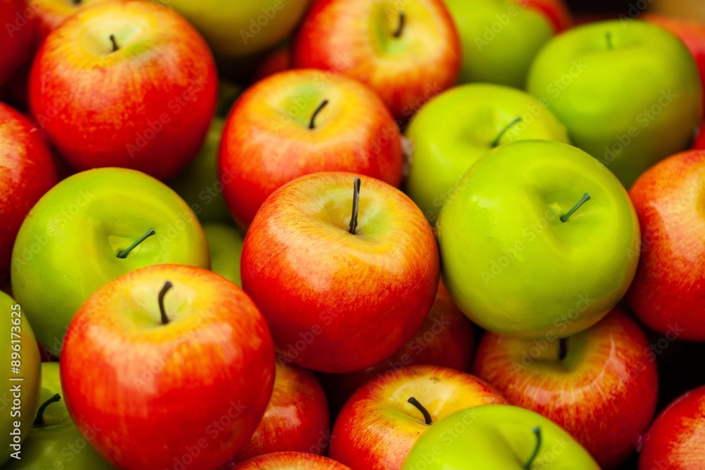 Fresh ripe juicy apple fruits on the desk Fresh ripe juicy apple fruits on the desk