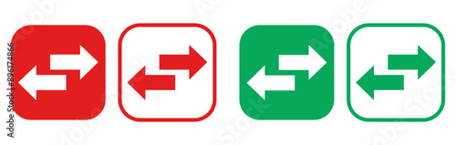 Arrows data transfer icon, exchange arrow icons - Swap icon with two arrows