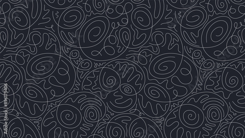 The doodle line is a seamless pattern, background in a minimalist style for a fashionable design,outline.