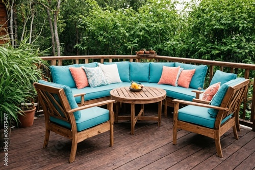 Contemporary Garden Oasis: Chic Seating with Nature’s Touch