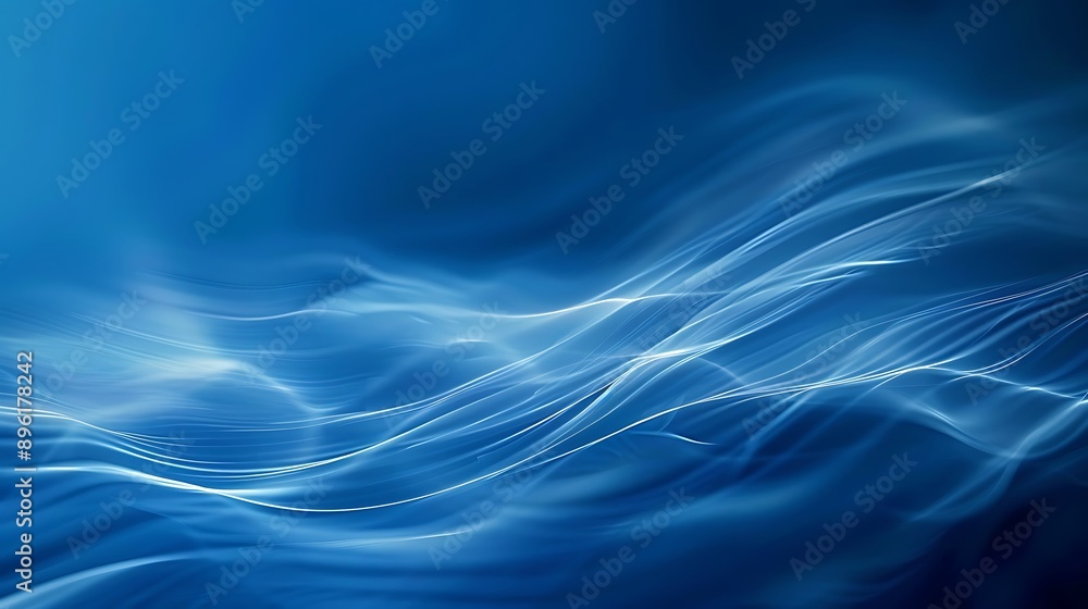 Fototapeta premium Abstract Blue and White Swirling Background