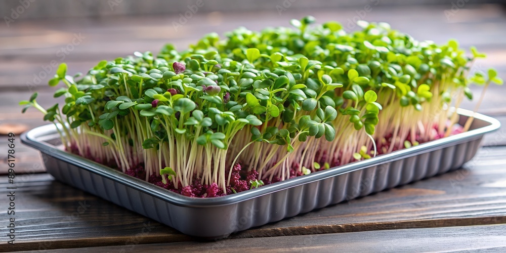 Fresh microgreens on a wooden surface
Fresh microgreens on a wooden surface
