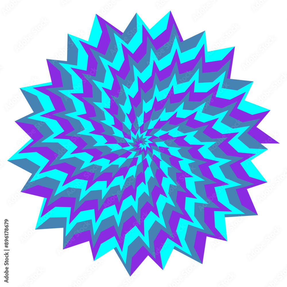An abstract psychedelic spiral swirl shape design element. An abstract psychedelic spiral swirl shape design element.
