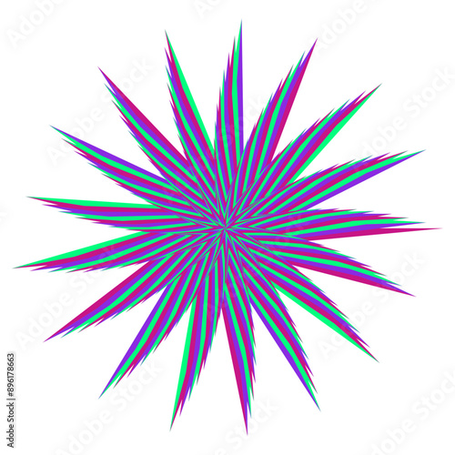 An abstract psychedelic spiral swirl shape design element.