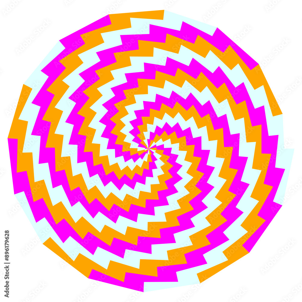An abstract psychedelic spiral swirl shape design element. An abstract psychedelic spiral swirl shape design element.