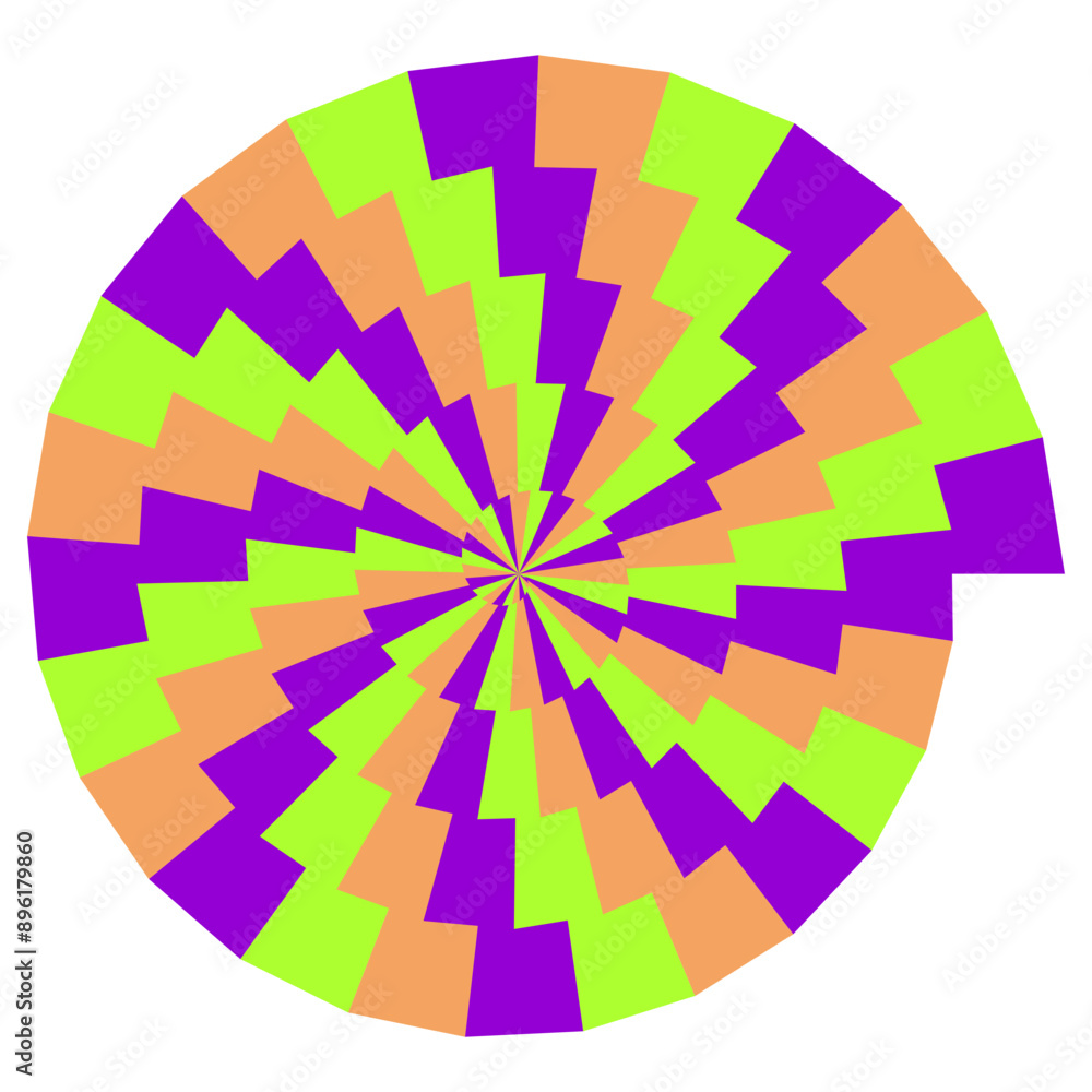 Obraz premium An abstract psychedelic spiral swirl shape design element.