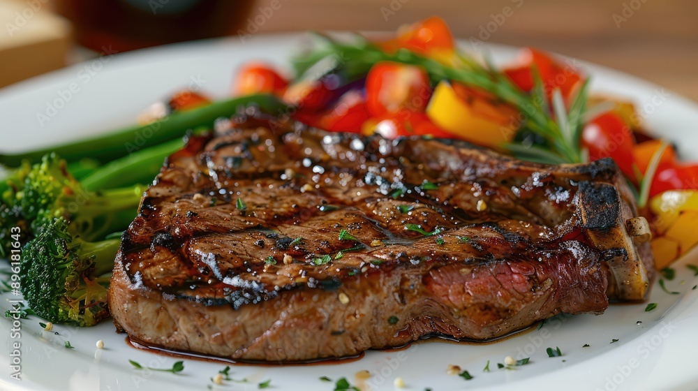 grilled steak with vegetables grilled steak with vegetables