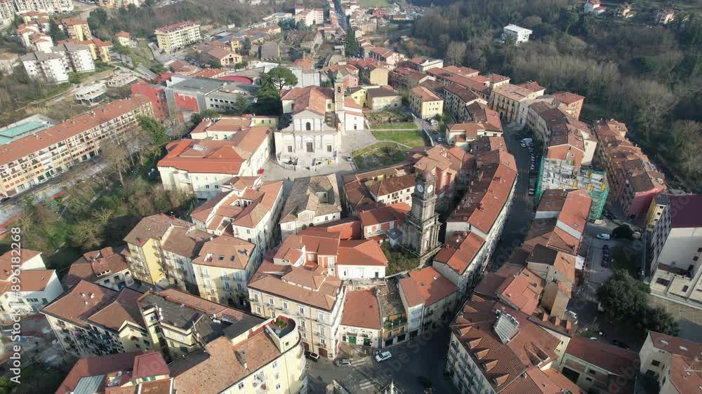 Veduta aerea del centro storico di Avellino, in Italia, Irpinia Veduta aerea del centro storico di Avellino, in Italia, Irpinia
