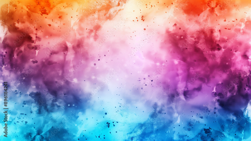 Fototapeta premium steam of colors; colorful clouds on bright sky; coft, delicate cascades of rainbow color;