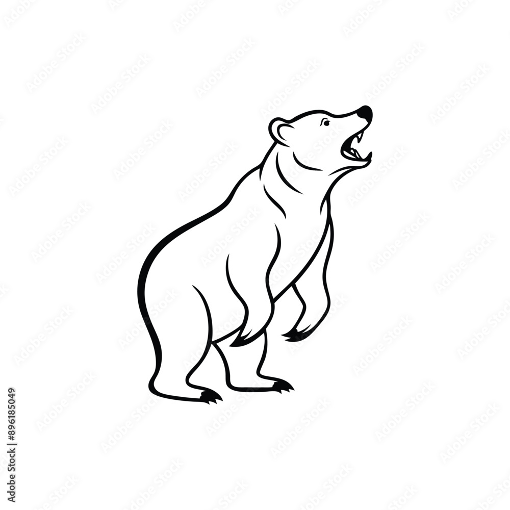 Bear silhouette vector design Bear silhouette vector design