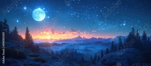 Beautiful night sky background © MBRAMO